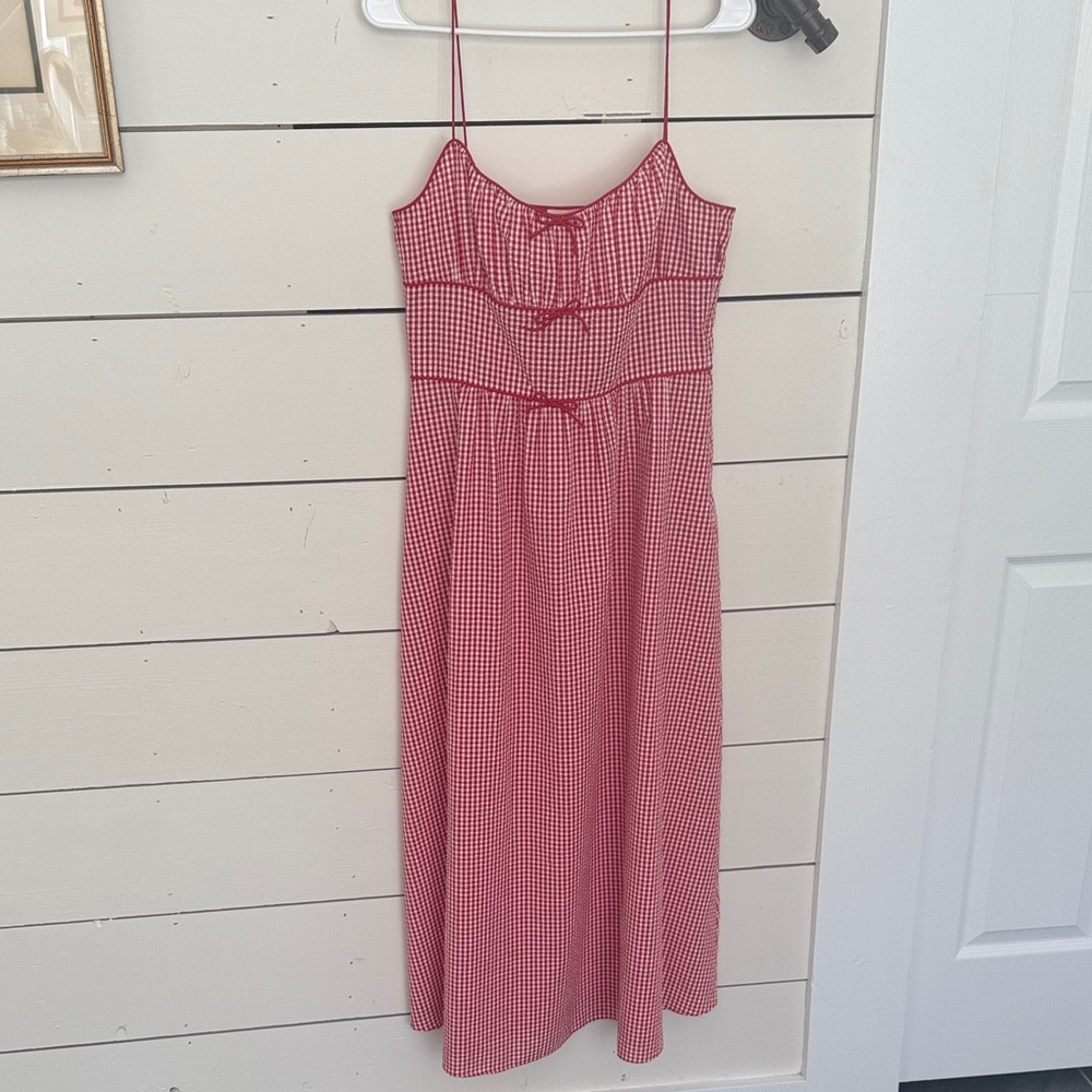 Doen Red Gingham Dress